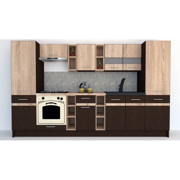 Bucatarie MARINA NEW 320 A Wenge / Stejar Sonoma