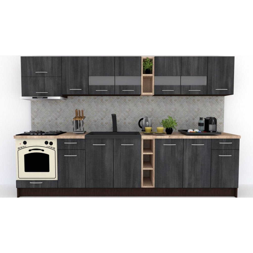 Bucatarie MARINA NEW 320 B Wenge / Decor 8509