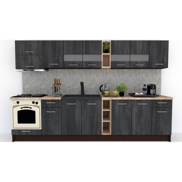 Bucatarie MARINA NEW 320 B Wenge / Decor 8509