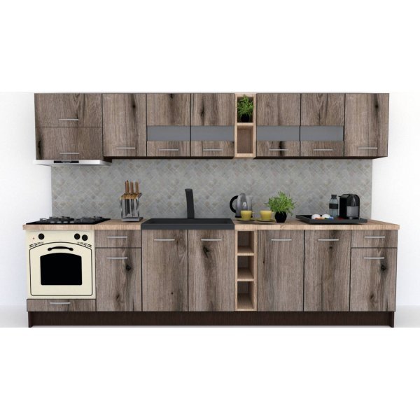 Bucatarie MARINA NEW 320 B Wenge / Decor K366