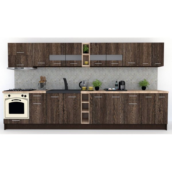 Bucatarie MARINA NEW 380 Wenge / Decor 7648