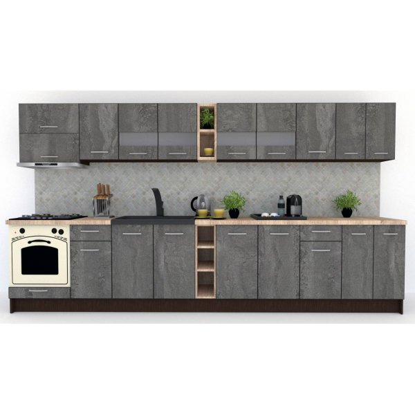 Bucatarie MARINA NEW 380 Wenge / Decor K352