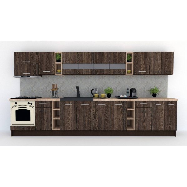 Bucatarie MARINA NEW 400 Wenge / Decor 7648