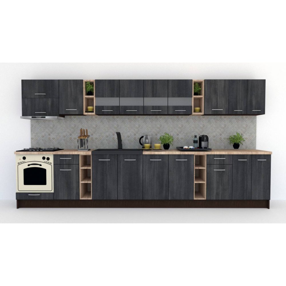 Bucatarie MARINA NEW 400 Wenge / Decor 8509