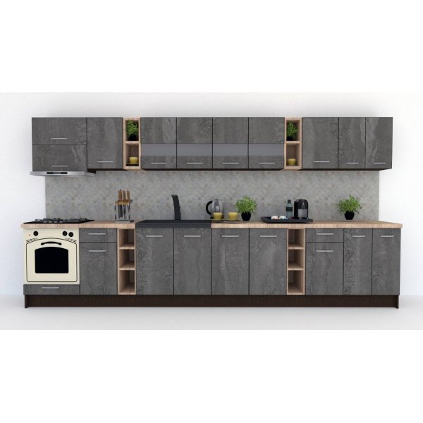Bucatarie MARINA NEW 400 Wenge / Decor K352