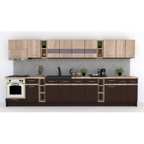 Bucatarie MARINA NEW 400 Wenge / Stejar Sonoma
