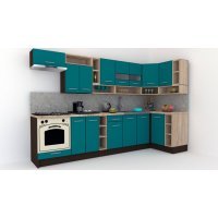 Bucatarie de Colt COSSY NEW DR. 120-320, Wenge / Decor 0245