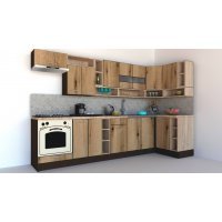 Bucatarie de Colt COSSY NEW DR. 120-320, Wenge / Decor K365