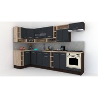 Bucatarie de Colt COSSY NEW ST. 120-320, Wenge / Decor 0164