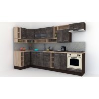 Bucatarie de Colt COSSY NEW ST. 120-320, Wenge / Decor 4299