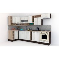 Bucatarie de Colt COSSY NEW ST. 120-320, Wenge / Decor K010