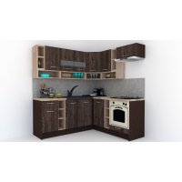 Bucatarie de Colt COSSY NEW 180-200 DR. Wenge / Decor 7648