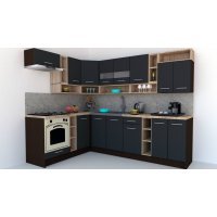 Bucatarie de Colt COSSY NEW 180-260 St. Wenge / Decor 0164