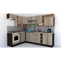 Bucatarie de Colt COSSY NEW 180-260 St. Wenge / Decor K002