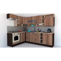 Bucatarie de Colt COSSY NEW 180-260 St. Wenge / Decor K004