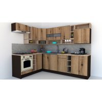 Bucatarie de Colt COSSY NEW 180-260 St. Wenge / Decor K365