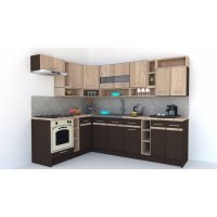 Bucatarie de Colt COSSY NEW 180-260 St. Wenge / Stejar Sonoma