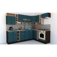 Bucatarie de Colt COSSY NEW 180-260 Dr. Wenge / Decor 0244