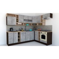 Bucatarie de Colt COSSY NEW 180-260 Dr. Wenge / Decor 4298