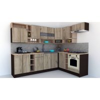 Bucatarie de Colt COSSY NEW 180-260 Dr. Wenge / Decor K002