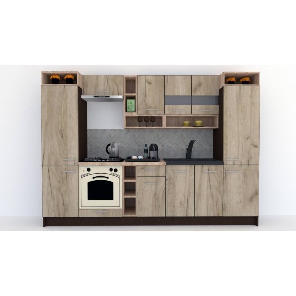 Bucatarie COSSY NEW 300 Wenge / Decor K002