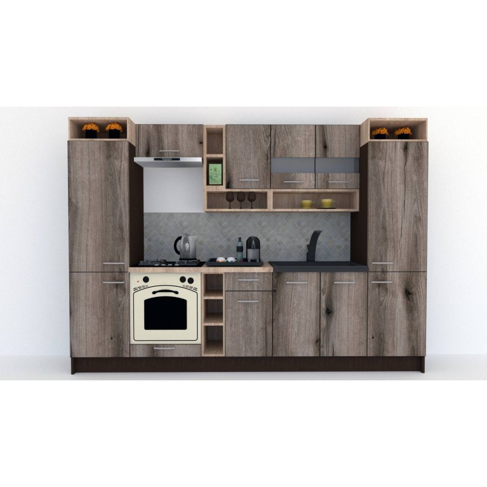 Bucatarie COSSY NEW 300 Wenge / Decor K366