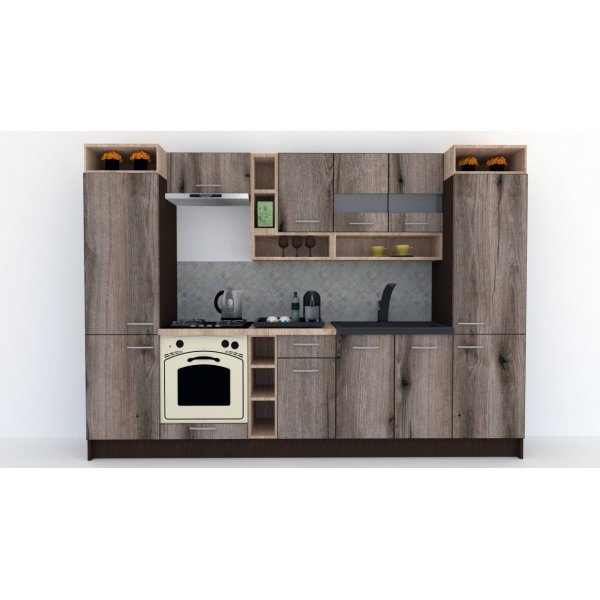 Bucatarie COSSY NEW 300 Wenge / Decor K366