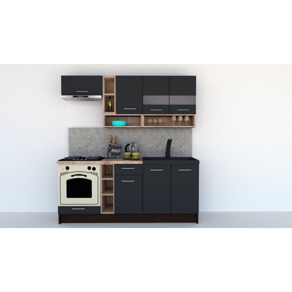 Bucatarie COSSY NEW 200 Wenge / Decor 0164