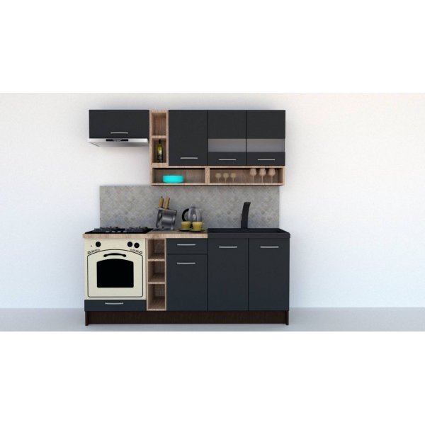 Bucatarie COSSY NEW 200 Wenge / Decor 0164