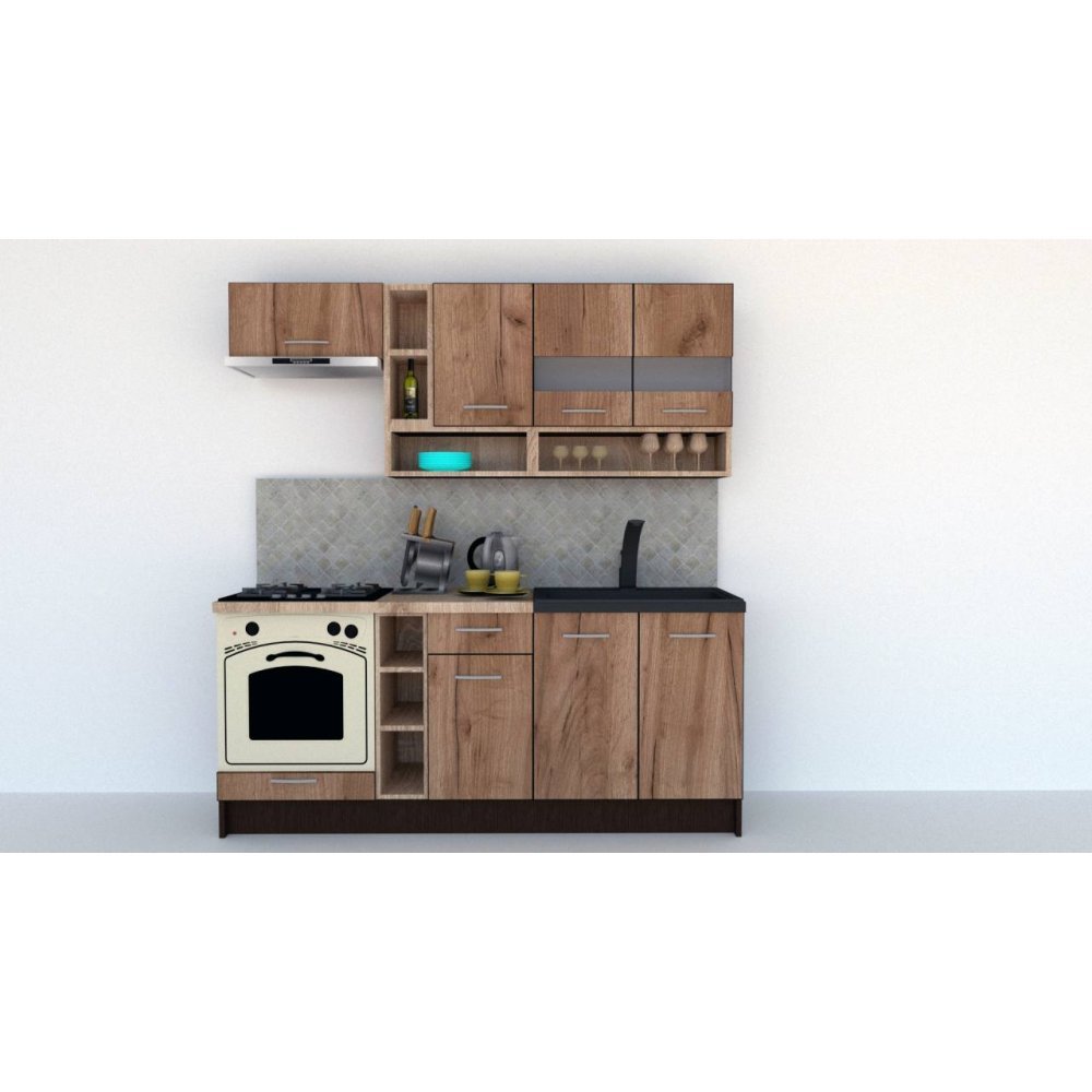 Bucatarie COSSY NEW 200 Wenge / Decor K004