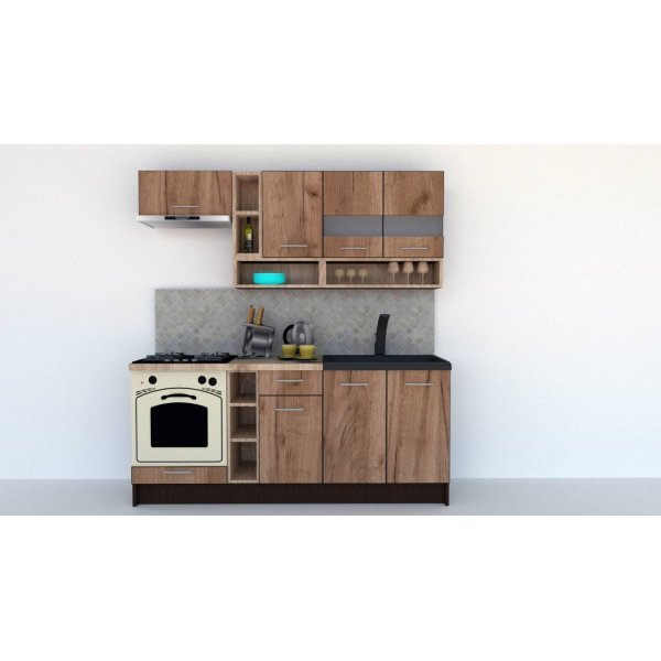 Bucatarie COSSY NEW 200 Wenge / Decor K004