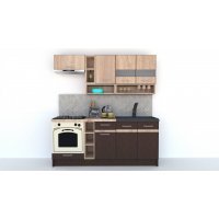 Bucatarie COSSY NEW 200 Wenge / Stejar Sonoma