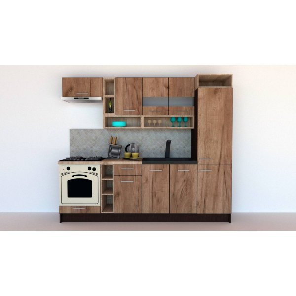 Bucatarie COSSY NEW 250 A1 Wenge / Decor K004