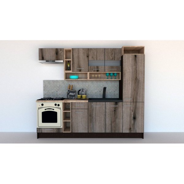 Bucatarie COSSY NEW 250 A1 Wenge / Decor K366