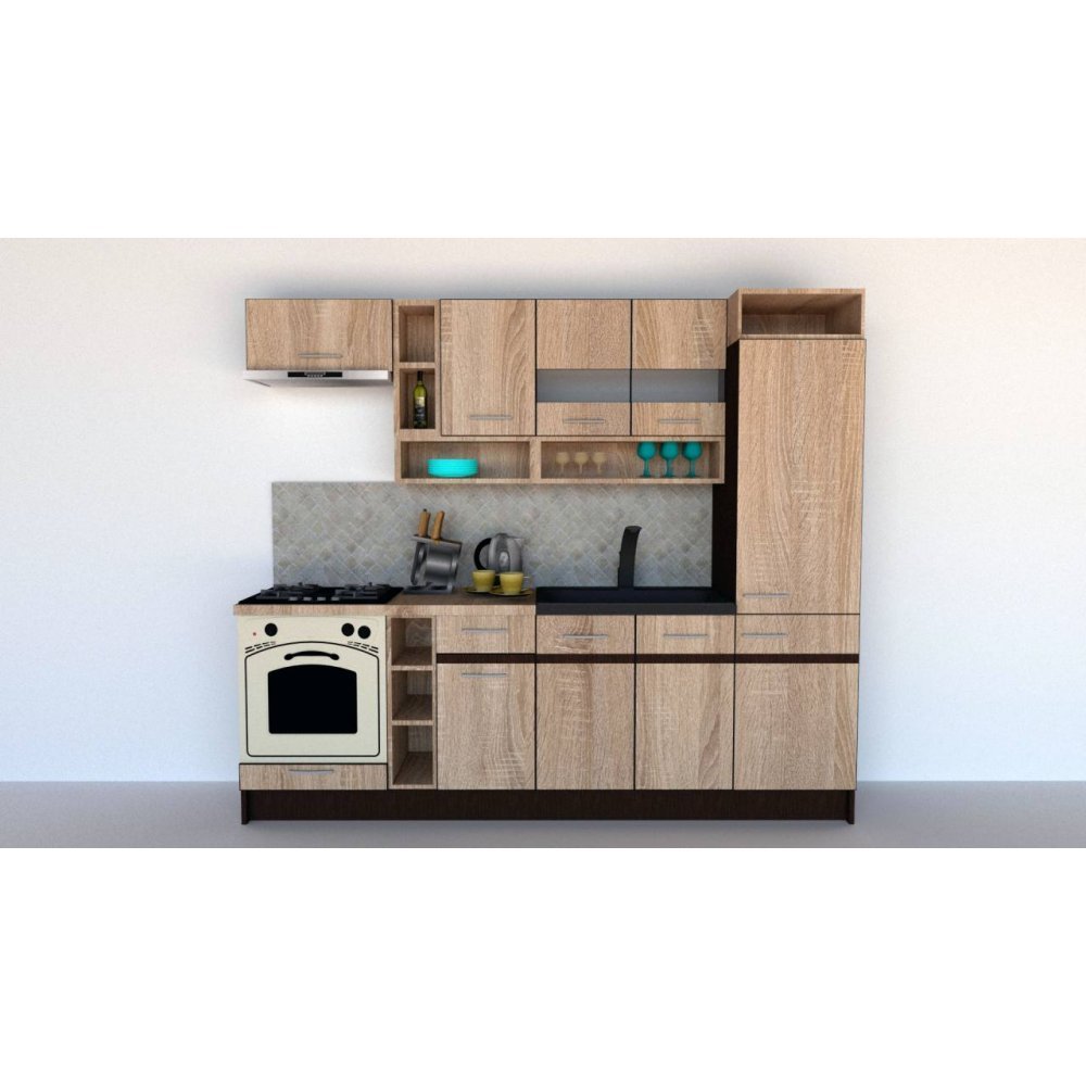 Bucatarie COSSY NEW 250 A1 Stejar Sonoma