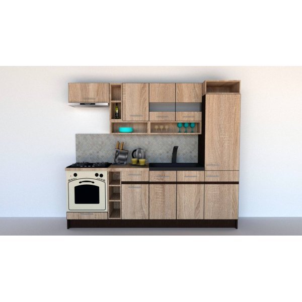 Bucatarie COSSY NEW 250 A1 Stejar Sonoma
