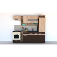 Bucatarie COSSY NEW 250 A1 Wenge / Stejar Sonoma
