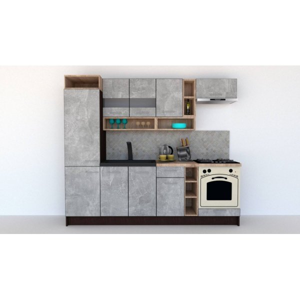 Bucatarie COSSY NEW 250 A2 Wenge / Decor 4298