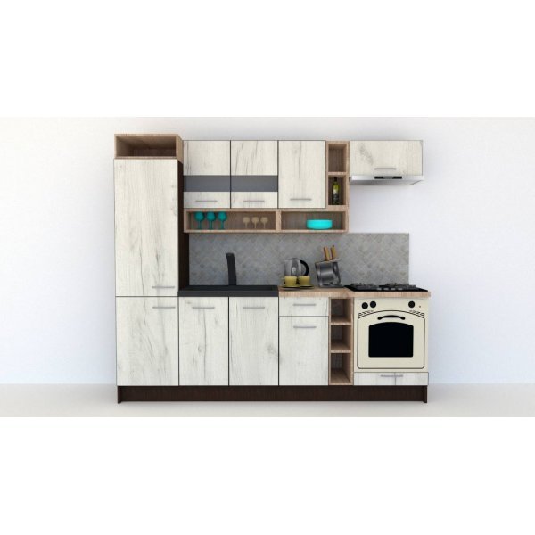 Bucatarie COSSY NEW 250 A2 Wenge / Decor K001