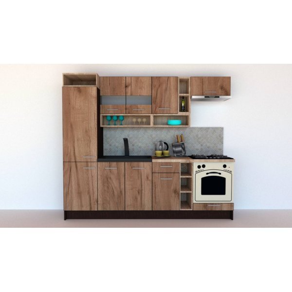 Bucatarie COSSY NEW 250 A2 Wenge / Decor K004