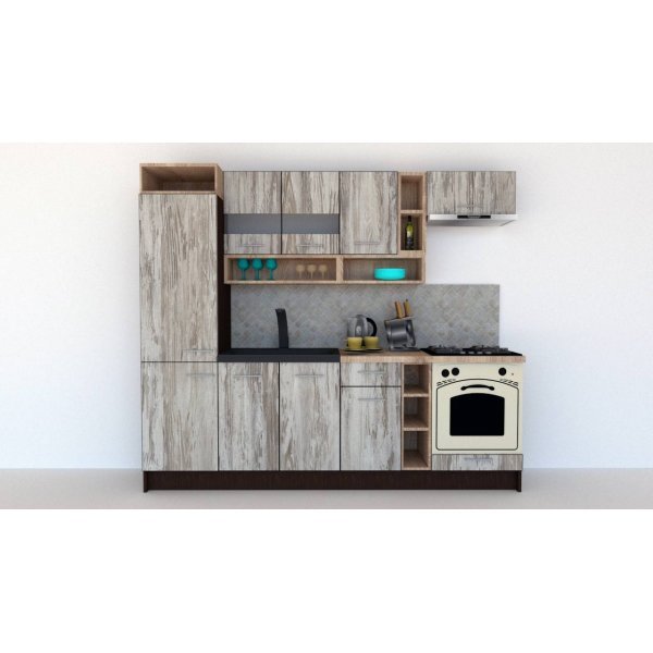Bucatarie COSSY NEW 250 A2 Wenge / Decor K084