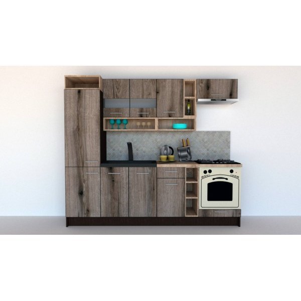 Bucatarie COSSY NEW 250 A2 Wenge / Decor K366