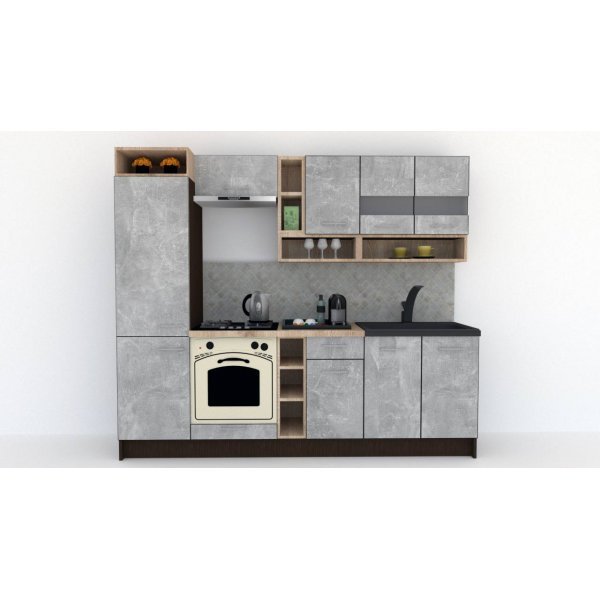 Bucatarie COSSY NEW 250 B1 Wenge / Decor 4298