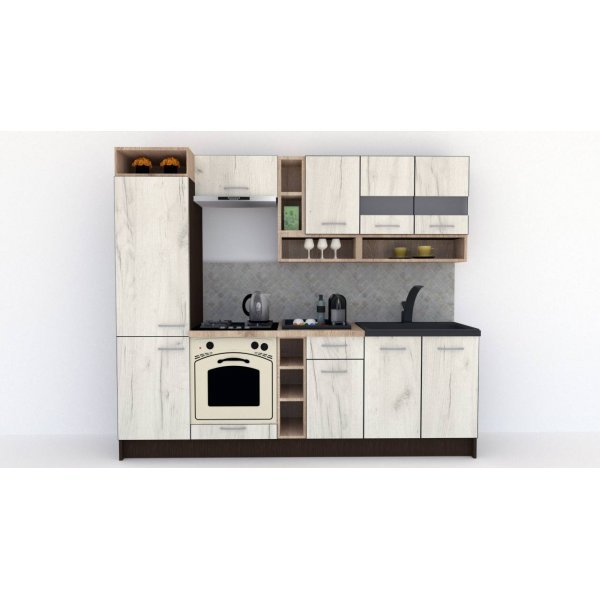 Bucatarie COSSY NEW 250 B1 Wenge / Decor K001