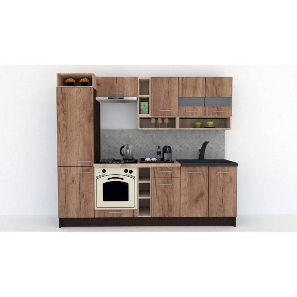 Bucatarie COSSY NEW 250 B1 Wenge / Decor K004