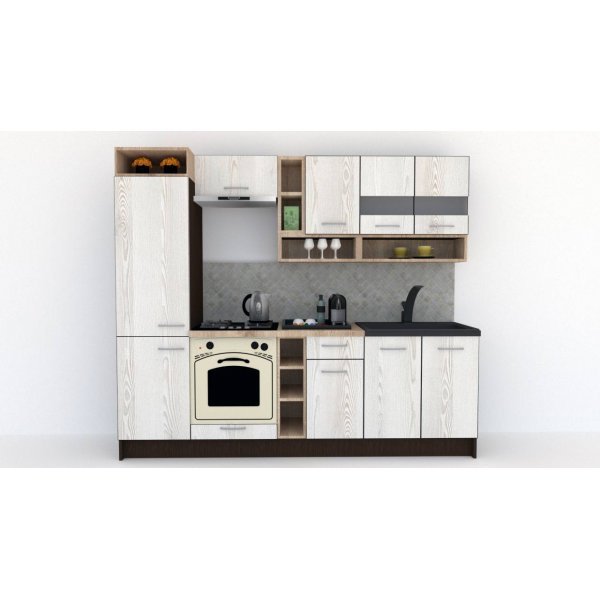 Bucatarie COSSY NEW 250 B1 Wenge / Decor K010
