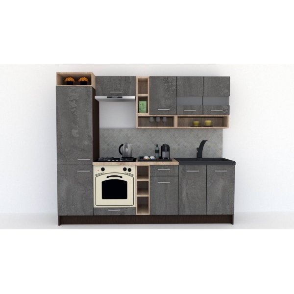 Bucatarie COSSY NEW 250 B1 Wenge / Decor K352