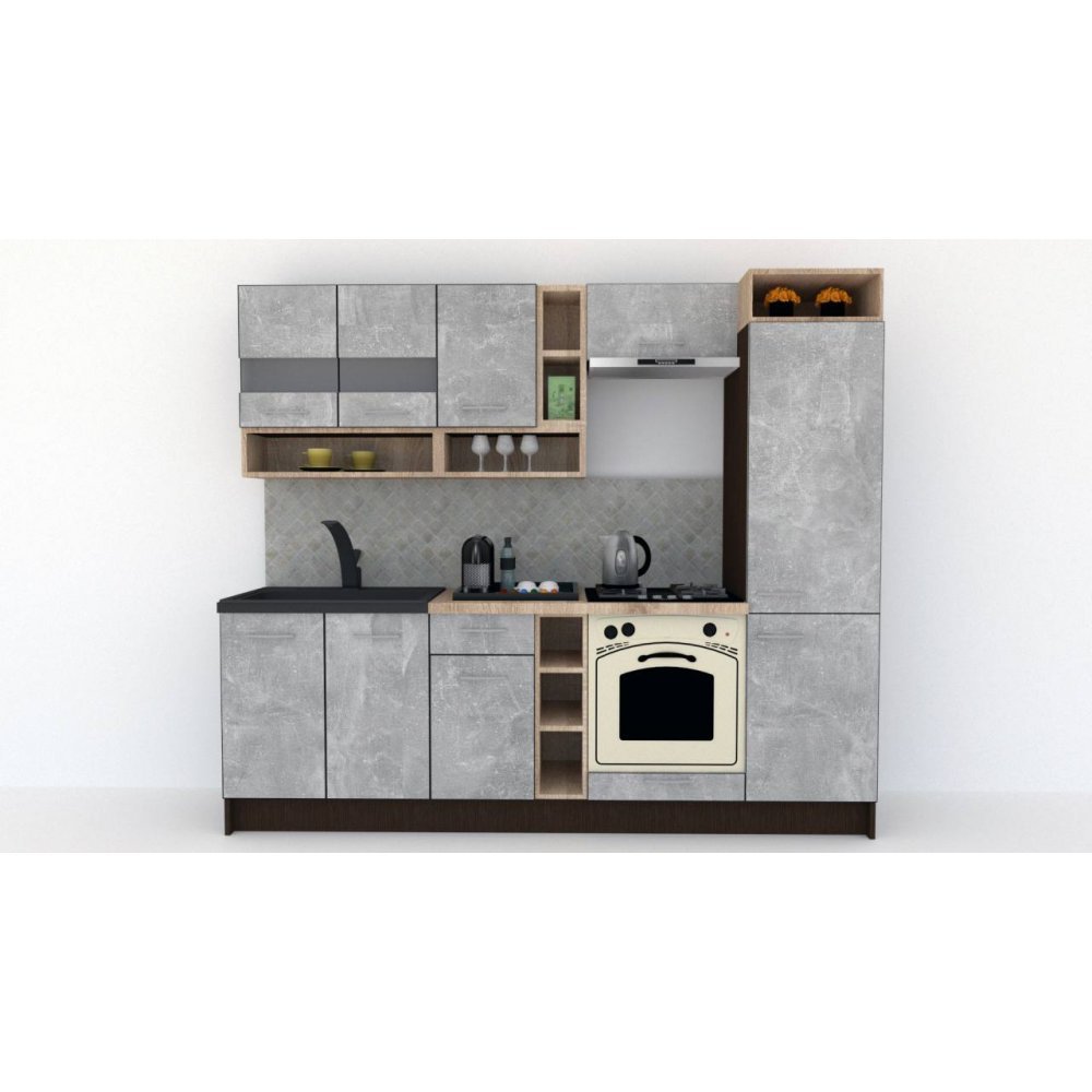 Bucatarie COSSY NEW 250 B2 Wenge / Decor 4298