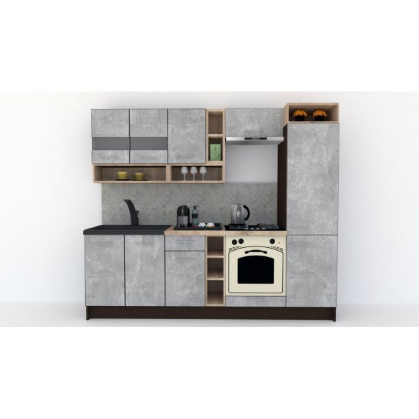 Bucatarie COSSY NEW 250 B2 Wenge / Decor 4298