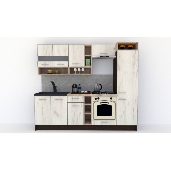 Bucatarie COSSY NEW 250 B2 Wenge / Decor K001